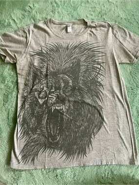 Vintage 90s CONVERGE Band Tee w/ Wolf Graphic Men's Small